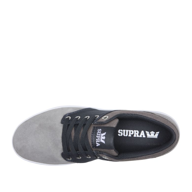 Supra Düz Taban Chino Court Erkek Ayakkabı Gri Koyu Gri | TR477737