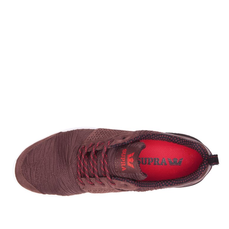 Supra Düz Taban Scissor Erkek Ayakkabı Bordo Siyah | TR156681