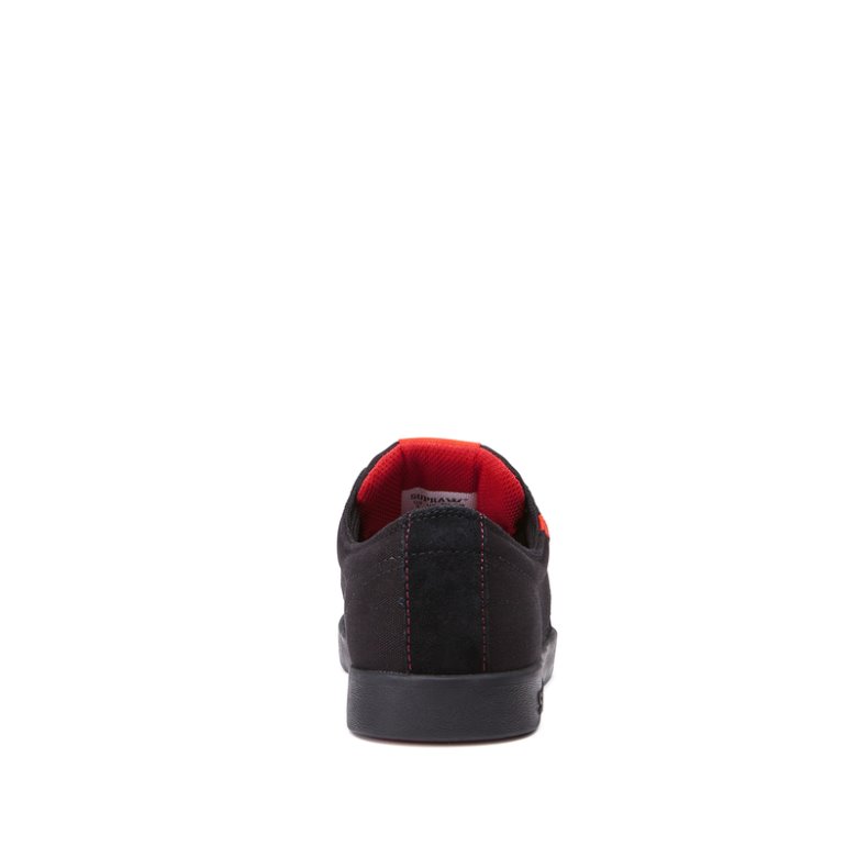 Supra Düz Taban Stacks II Kadın Ayakkabı Siyah Kırmızı | TR899957