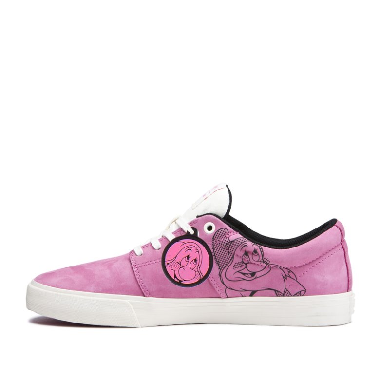 Supra Düz Taban Stacks II Vulc Erkek Ayakkabı Pembe Beyaz | TR919151