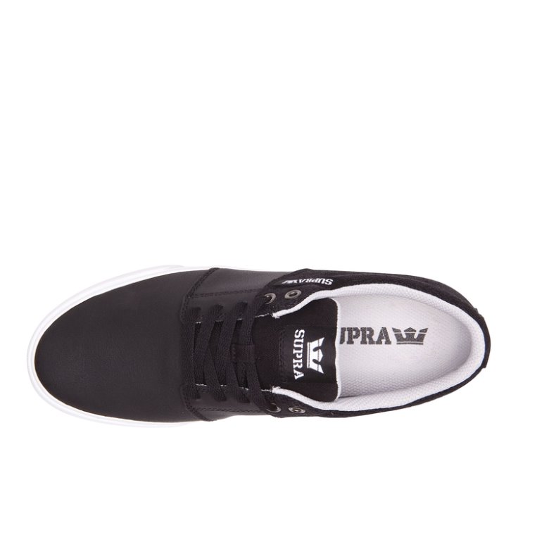 Supra Düz Taban Stacks II Vulc Kadın Ayakkabı Siyah Beyaz | TR143806