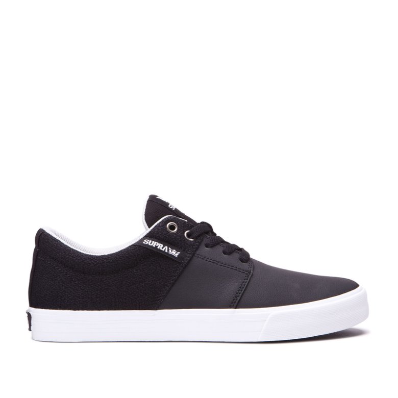 Supra Düz Taban Stacks II Vulc Kadın Ayakkabı Siyah Beyaz | TR143806