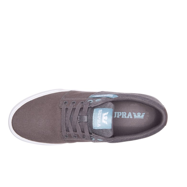 Supra Düz Taban Stacks II Vulc Kadın Ayakkabı Gri Bej Rengi | TR326389