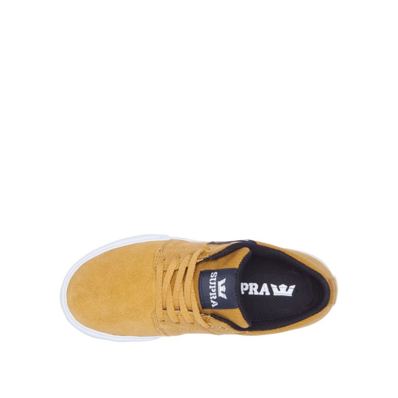 Supra Düz Taban Stacks II Vulc Çocuk Ayakkabı Altın Beyaz | TR146542