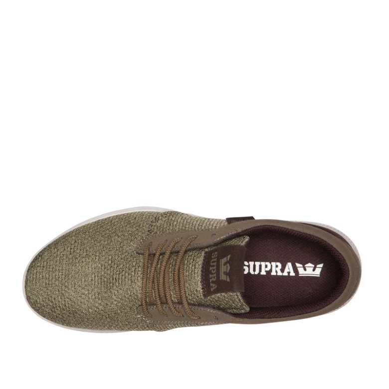Supra Hammer Run Erkek Koşu Ayakkabısı Zeytin Yeşili Kahve Bej Rengi | TR749147