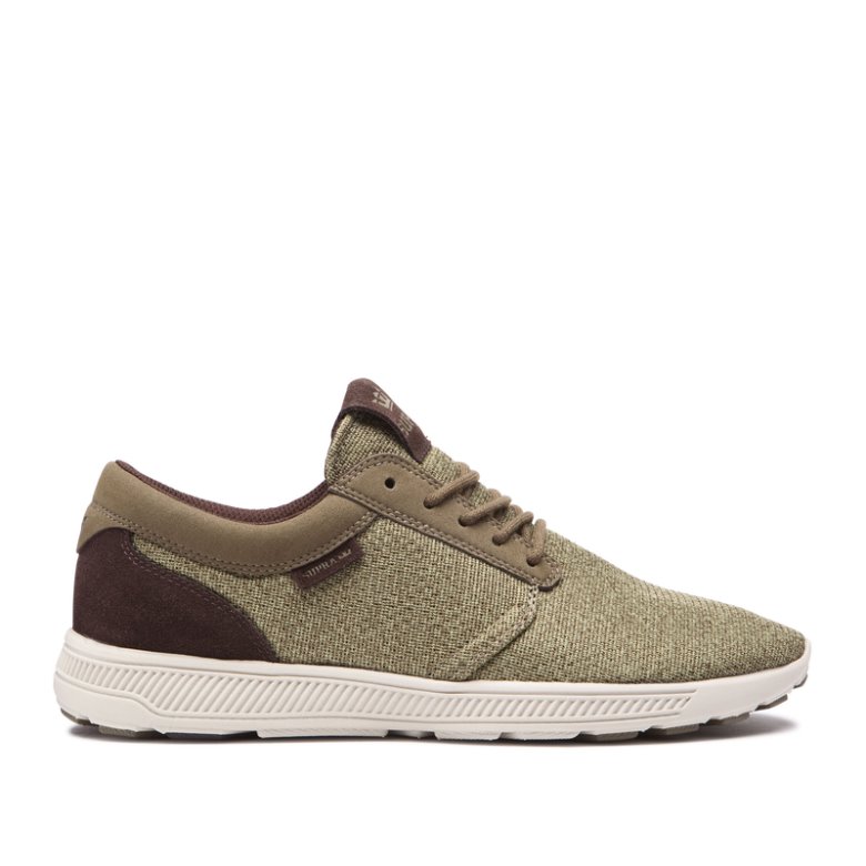 Supra Hammer Run Erkek Koşu Ayakkabısı Zeytin Yeşili Kahve Bej Rengi | TR749147