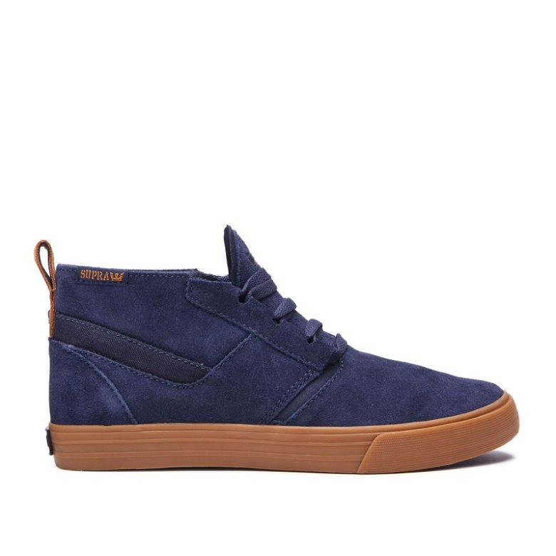 Supra Kensington Erkek Kaykay Ayakkabısı Lacivert Kahverengi | TR171348