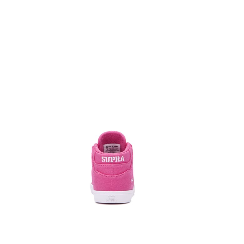 Supra Vaider Çocuk Spor Ayakkabı Pembe Gümüş Beyaz | TR886168