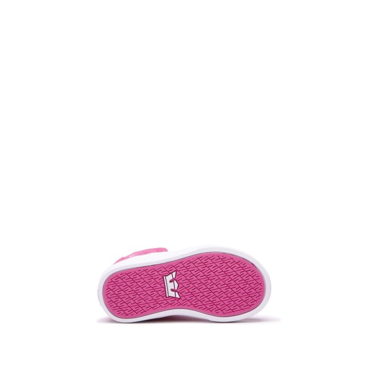 Supra Vaider Çocuk Spor Ayakkabı Pembe Gümüş Beyaz | TR886168