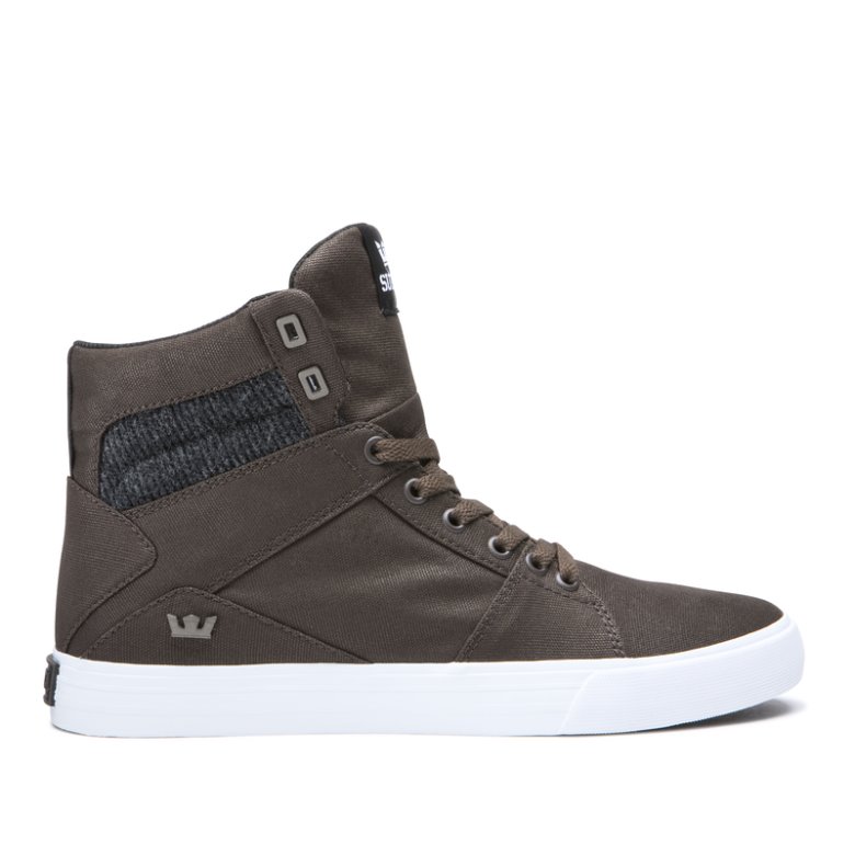 Supra Yüksek Taban Aluminum Kadın Ayakkabı Koyu Gri | TR239386