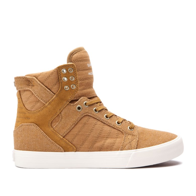 Supra Yüksek Taban Skytop Erkek Ayakkabı Kahverengi | TR540908