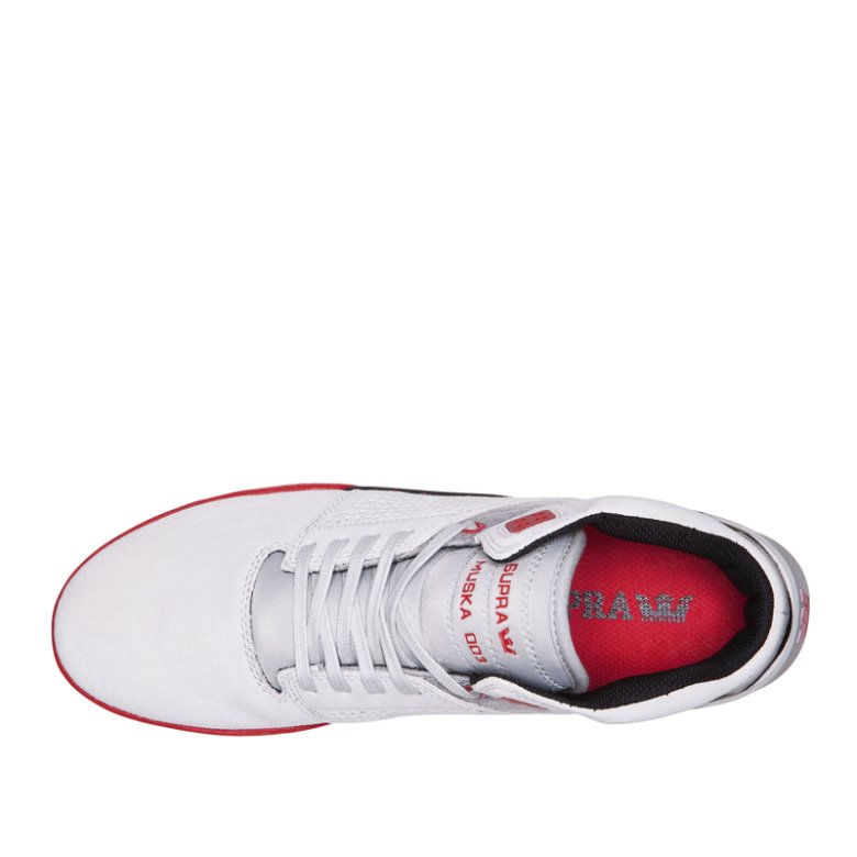 Supra Yüksek Taban Skytop III Kadın Ayakkabı Gri Kırmızı Beyaz | TR894783