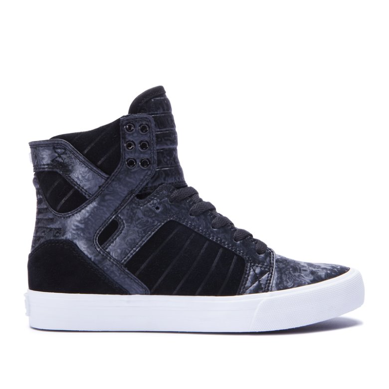 Supra Yüksek Taban Skytop Kadın Ayakkabı Siyah Lacivert | TR260824