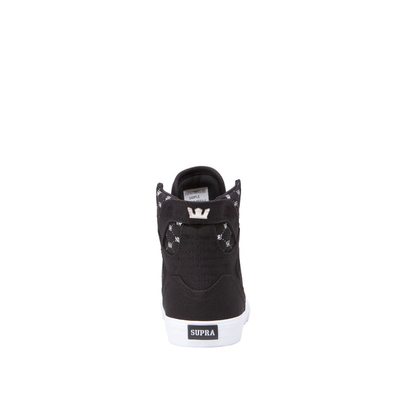Supra Yüksek Taban Skytop Çocuk Ayakkabı Siyah Gümüş Beyaz | TR101969