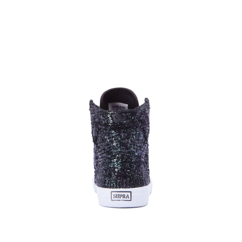 Supra Yüksek Taban Skytop Çocuk Ayakkabı Siyah Yeşil | TR257882