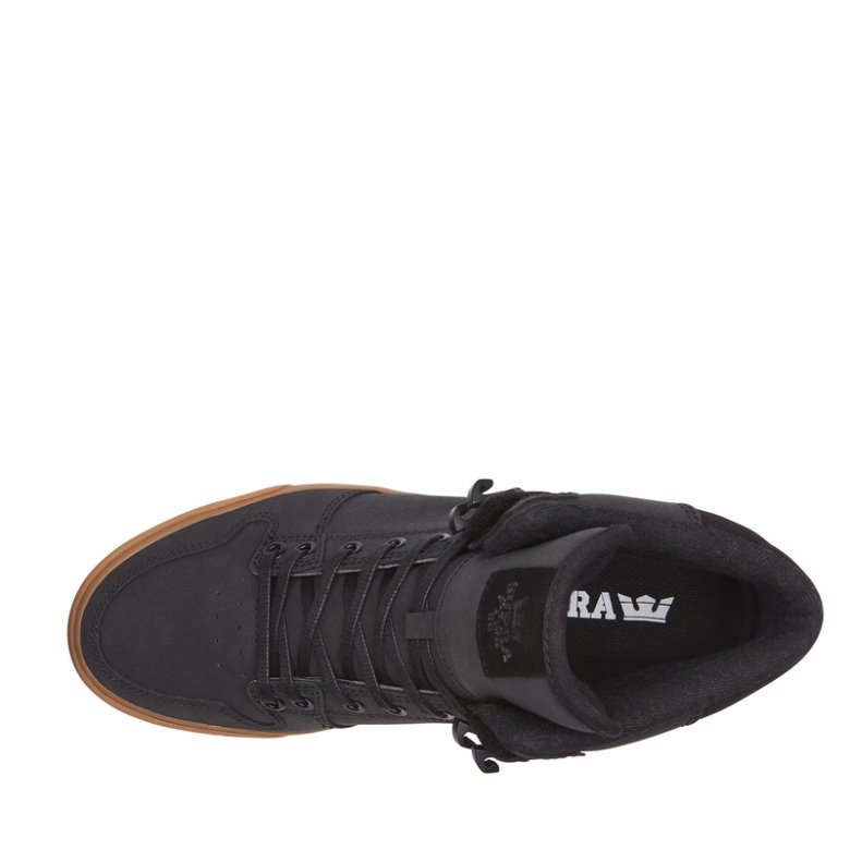 Supra Yüksek Taban Vaider Cold Weather Erkek Ayakkabı Siyah Kahverengi | TR883302