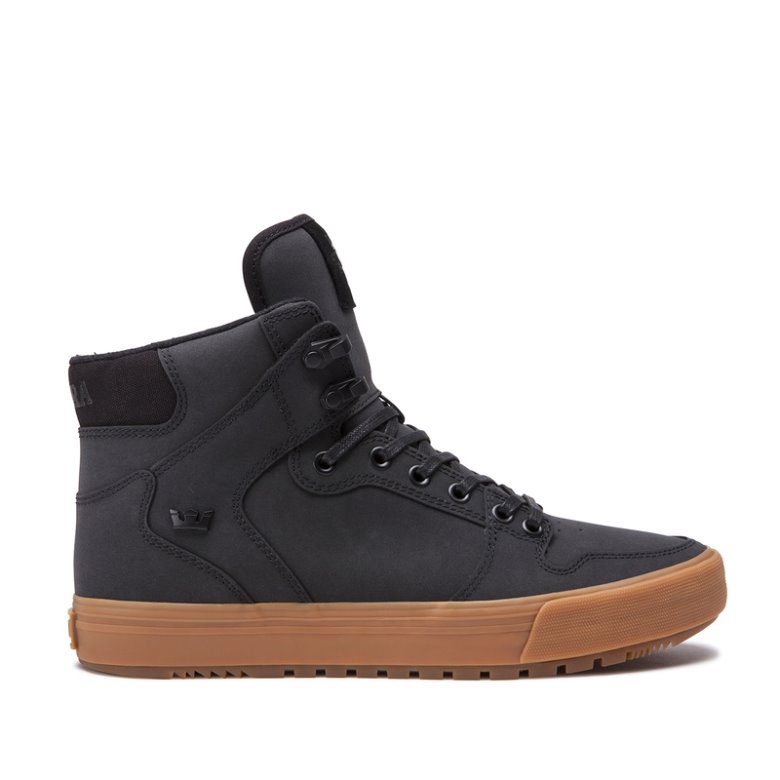 Supra Yüksek Taban Vaider Cold Weather Erkek Ayakkabı Siyah Kahverengi | TR883302