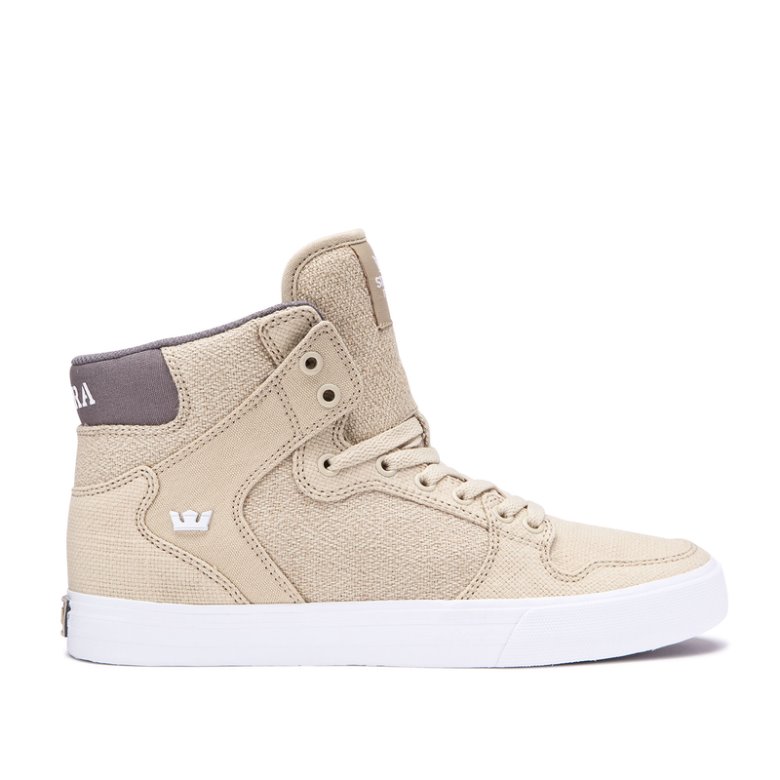 Supra Yüksek Taban Vaider Erkek Ayakkabı Bej Rengi | TR844146