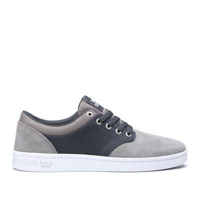 Supra Düz Taban Chino Court Erkek Ayakkabı Gri Koyu Gri | TR477737