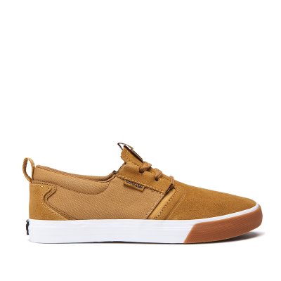 Supra Düz Taban Flow Erkek Ayakkabı Kahverengi Beyaz | TR009705