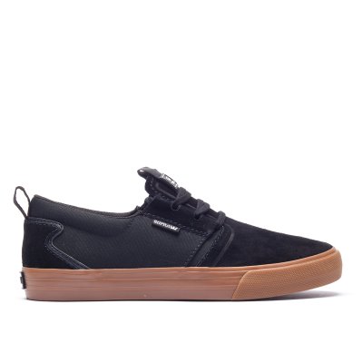 Supra Düz Taban Flow Erkek Ayakkabı Siyah Siyah | TR539159