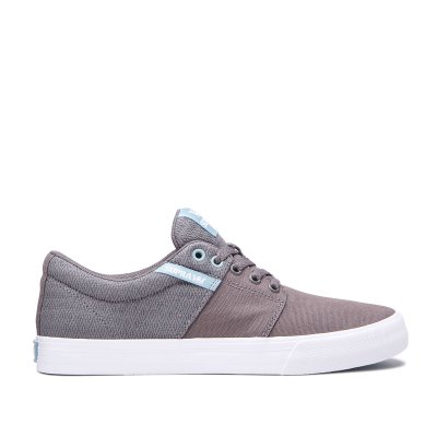 Supra Düz Taban Stacks II Vulc Erkek Ayakkabı Gri Bej Rengi | TR912662