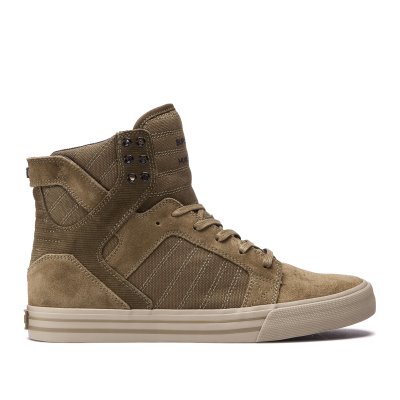 Supra Yüksek Taban Skytop Kadın Ayakkabı Zeytin Yeşili Yeşil | TR474448